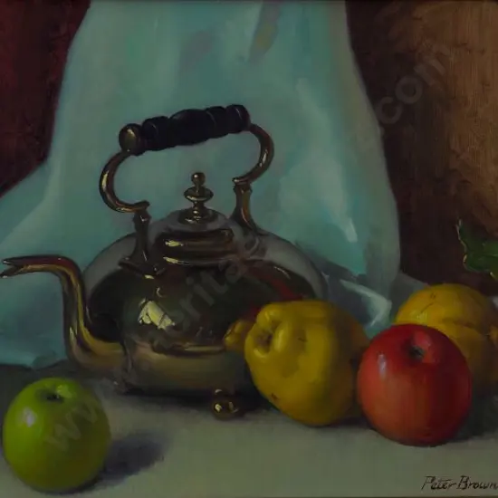 BROWN, Peter (1921-2005) - Still Life - The Brass Teapot
