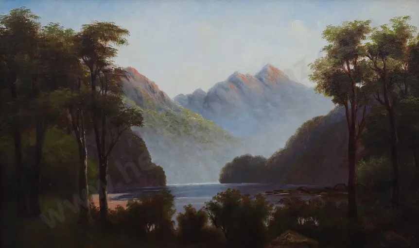 UNKNOWN - South Island Lake Scene Image 1++