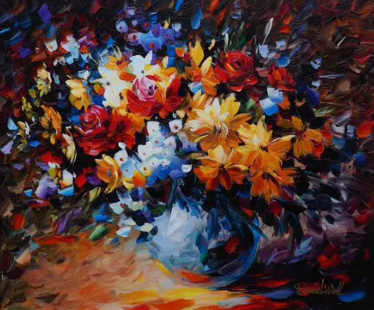 WALL, Daniel (1965-) - Flowers in Vase Image 1++
