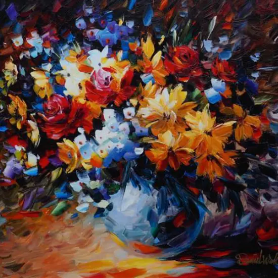 WALL, Daniel (1965-) - Flowers in Vase