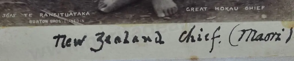 BURTON BROS (19th Cent.) - Te Rangi Tuataka - Great Mokau Chief: second photo two samoans Rango and Pangi Image 1++