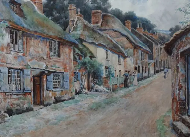 HAY-CAMPBELL, Charles Duncan (1867-1936) - English Village Image 1++