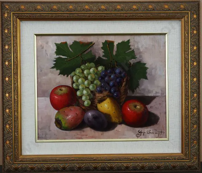 CACCIAPOUTI, Giuseppe (1969-) - Still Life - Grapes and Mango Image 1++