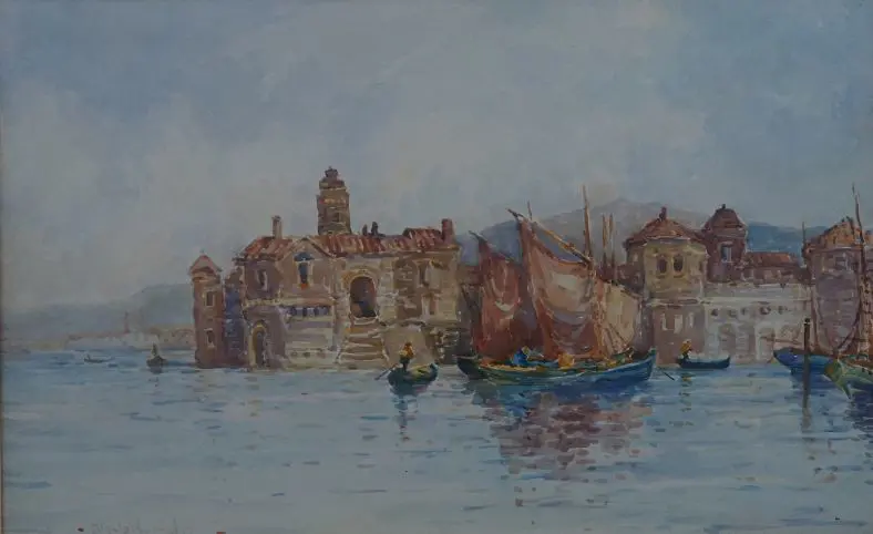 FLETCHER, Blythe (1890-1949) - Venetian Waters with Gondola Image 1++