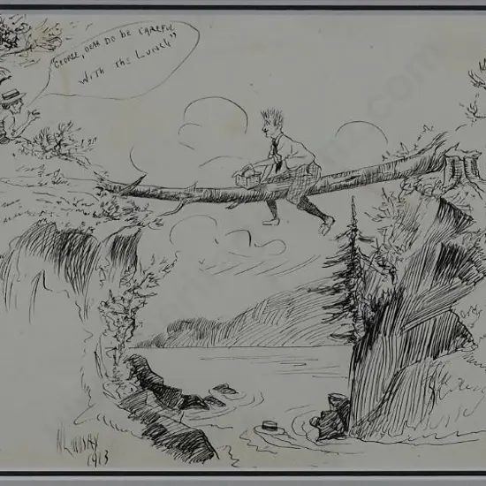 LINDSAY, Norman (1879-1969) - "George, do be careful with the lunch"