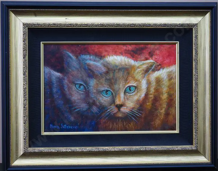 SUTZKEVER, Rina (1945-) - Two Cats Image 1++