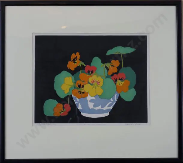 HALL-THORPE John (1874-1947) - Nasturtiums Image 1++