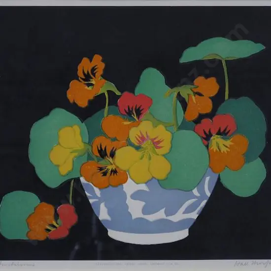 HALL-THORPE John (1874-1947) - Nasturtiums