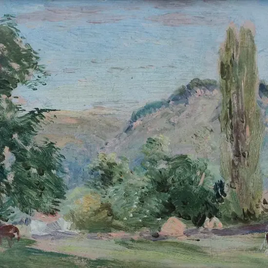 COX, David (1783-1859) - Pastoral Scene on Outskirts of Town