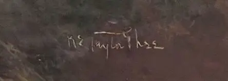 GHEE, Robert Edgar Taylor 1869-1951) - Australia - Gum Trees with Settler's Home Image 1++