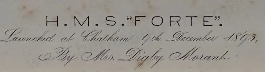 CHINNERY, P.A. (1800-1900) - H.M.S. Forte Image 1++