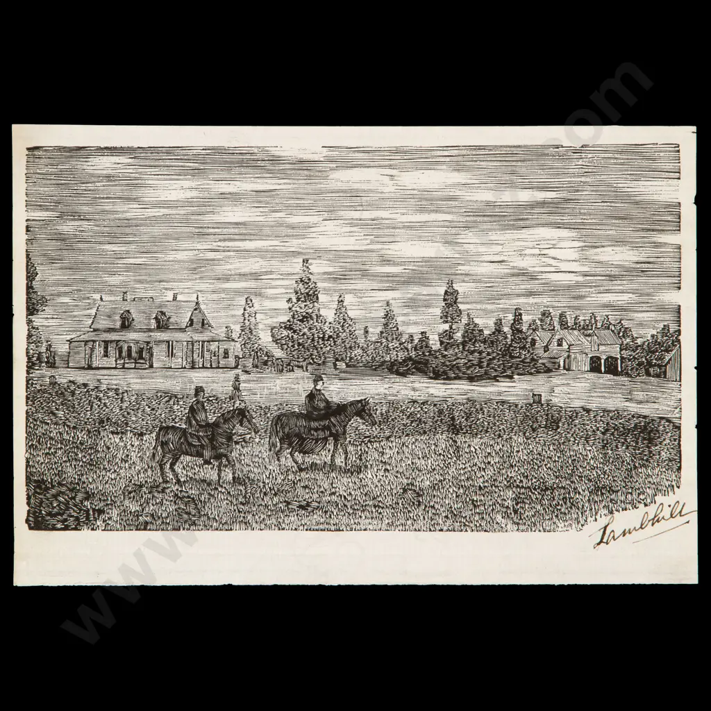 GILFILLAN, John Gordon (1839-1875) - First Lamb Hill Homestead, Wanganui District c.1865 Image 1++