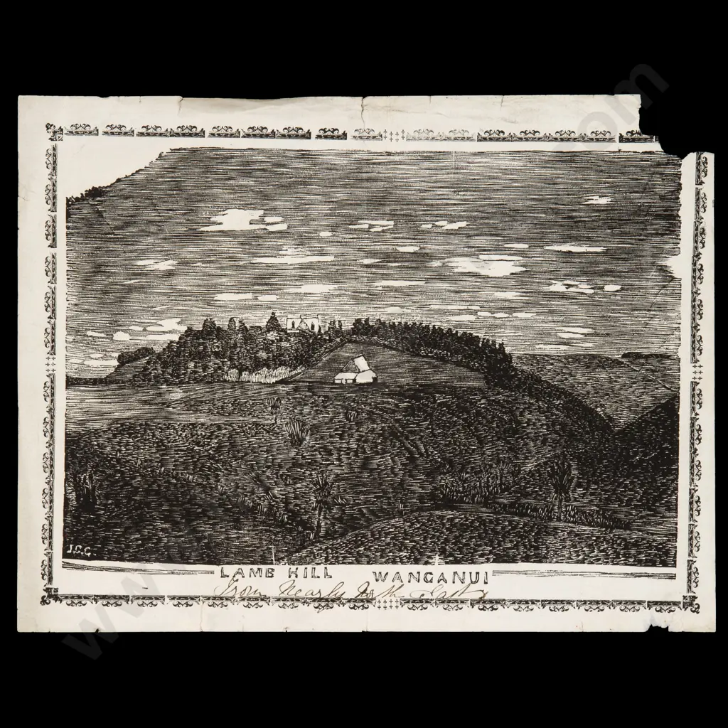 GILFILLAN, John Gordon (1839-1875) - First Lamb Hill Homestead, Wanganui District c.1865 Image 1++