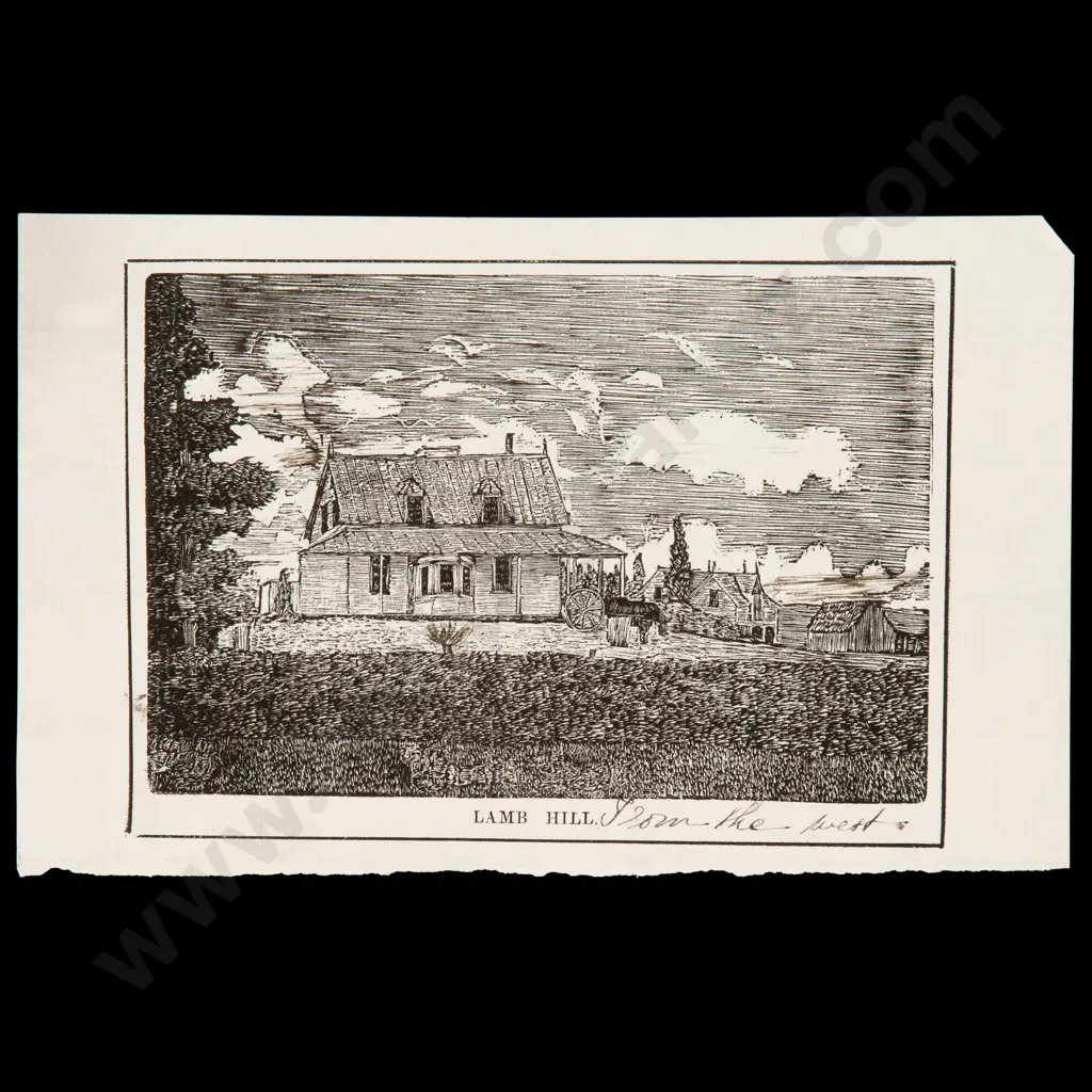 GILFILLAN, John Gordon (1839-1875) - First Lamb Hill Homestead, Wanganui District c.1865 Image 1++