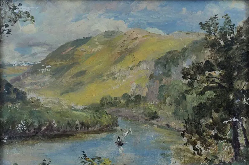 COX, David (1783-1859) - River Wye passing through Hills Image 1++