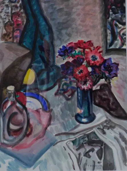 McCRACKEN, Francis (1879-1959) - Still Life with Anemones Image 1++