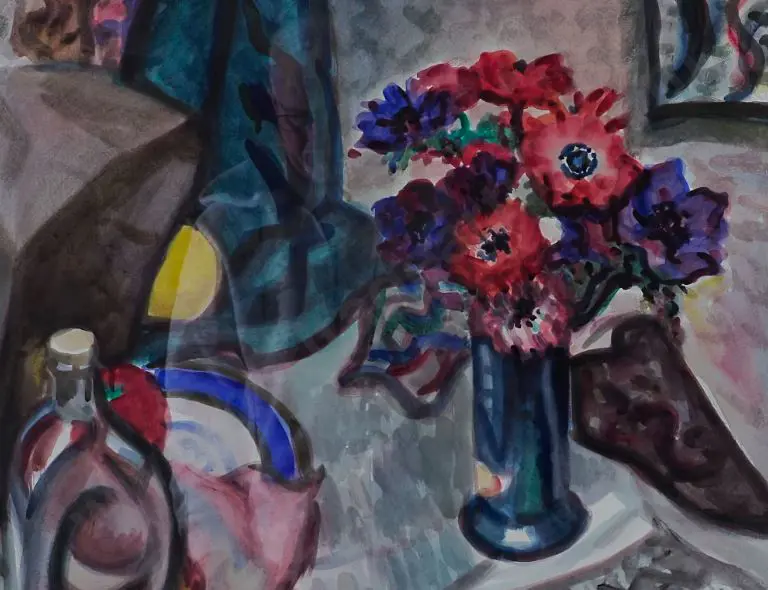 McCRACKEN, Francis (1879-1959) - Still Life with Anemones Image 1++