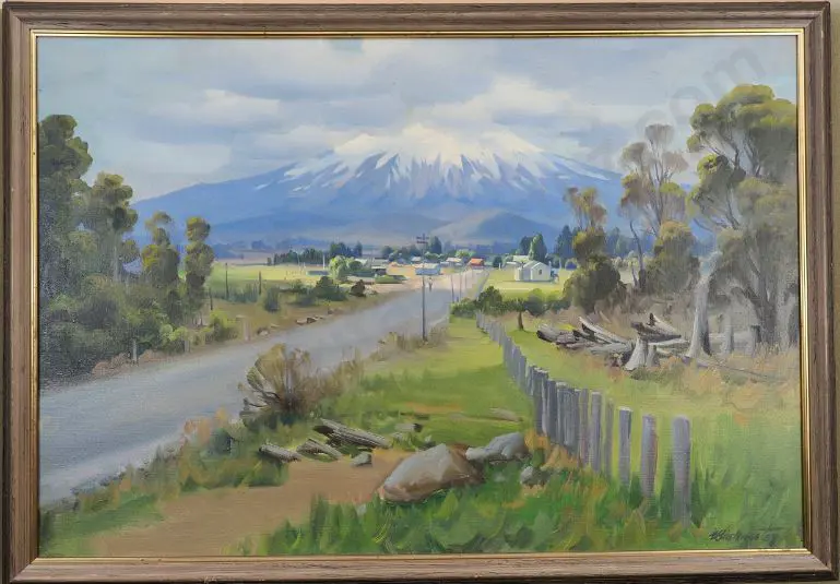 BUCKMASTER, Ernest (1897-1868) - Mount Ruapheu c. 1950 Image 1++