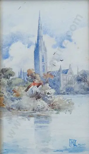 HODGKINS, Frances Mary (1869-1947) - First Church of Otago, Dunedin Image 1++