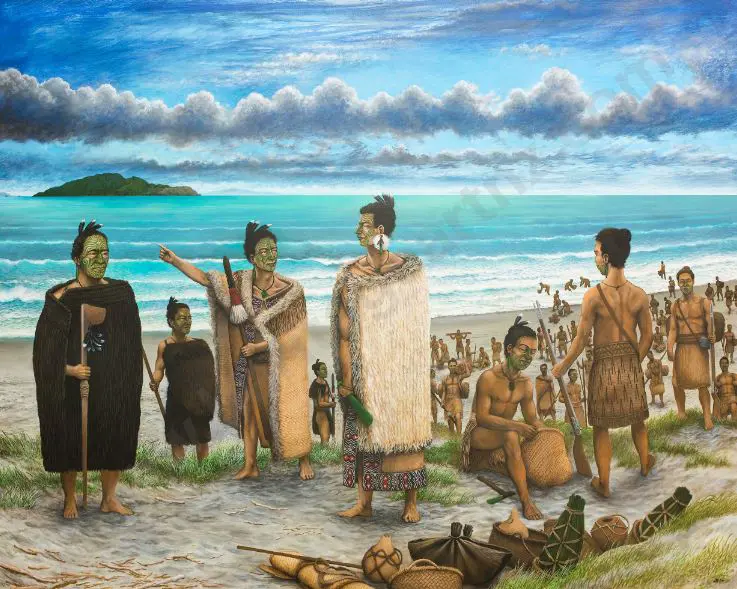 STROUD, Christopher (21st Cent.) - Te Rauparaha Surveys Kapiti Island Image 1++