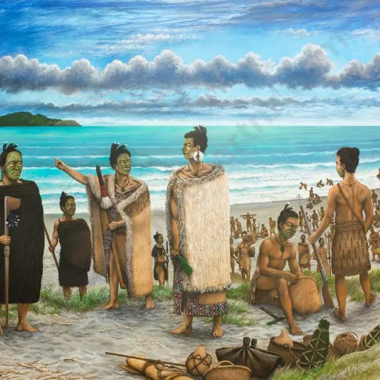 STROUD, Christopher (21st Cent.) - Te Rauparaha Surveys Kapiti Island