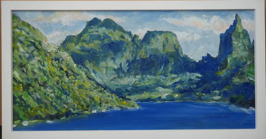 COOKE, R.W (Bill) (1953-) - Moorea, Tahiti from Sun Princess Image 1++
