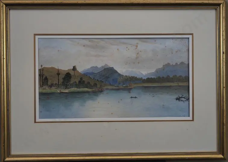 BOWRING, C.J. (Early 20th Cent.) - South Island Lake Scene Image 1++