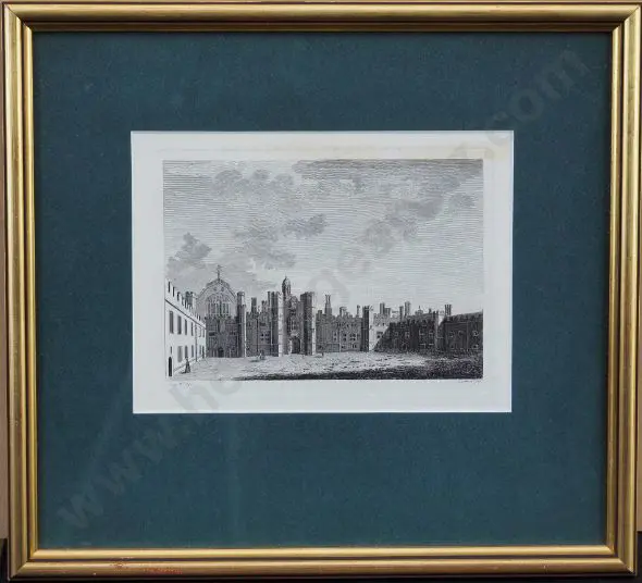 SPARROW, Samuel ( c.1750-1800) - Hampton Court Palace - Engraving 1773 Image 1++