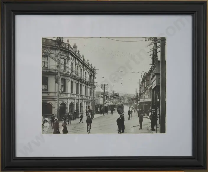 WELLINGTON Photo c. 1908 (Photographer unknown) - Manners St from Perrett's Corner, 1908 Image 1++