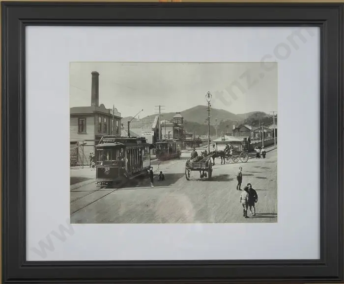 WELLINGTON Photo c. 1910 (Photographer unknown) - Intersection of Riddiford St & Mansfield St, Newtown 1910 Image 1++
