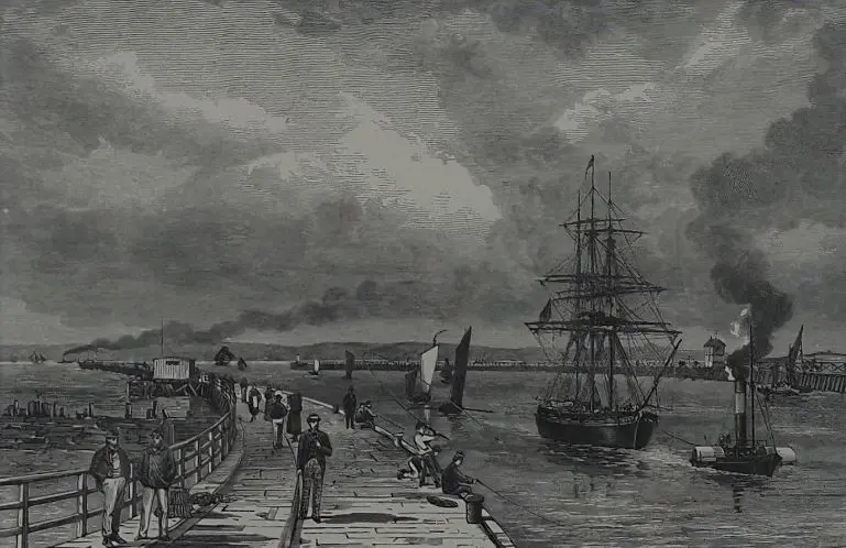 A65 - Auckland Harbour 1890s - Auckland Harbour 1890's Image 1++