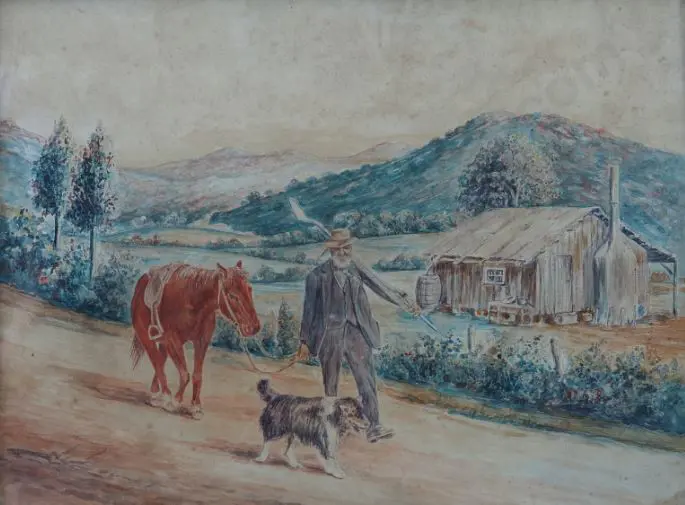 UNKNOWN - Drover Horse and Dog Image 1++