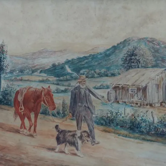 UNKNOWN - Drover Horse and Dog