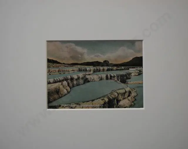 UNKNOWN Photographer - The White Terrace Lake, Rotomahana c. 1900 Image 1++