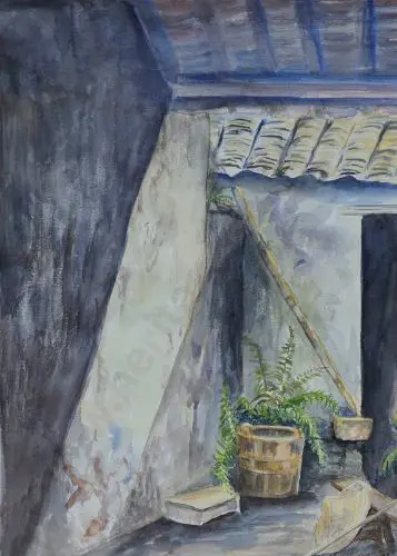 SEXTON, Faith (20th Cent) - Entrance to House - Southern Europe Image 1++