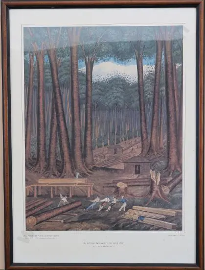 HEAPHY, Charles (1820-1881) - Kauri Tree Felling and Milling 1839 Image 1++