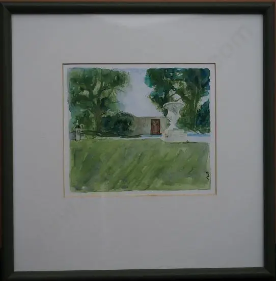 ALB (initials) - Garden Scene with Urn Image 1++