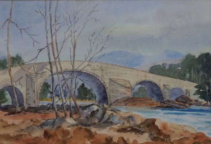 UNKNOWN Artist (A45) - Bridge over River Image 1++