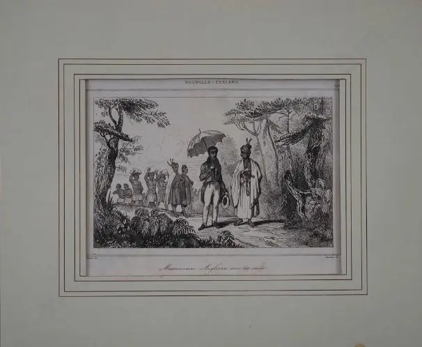 DANVIN, Victor Felix (1802-1842) - Anglican Missionary with His Followers c. 1835 Image 1++