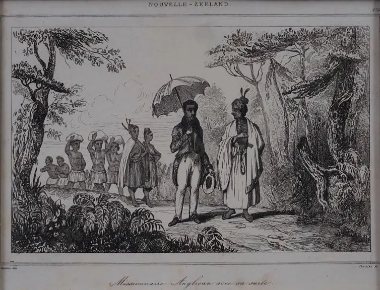 DANVIN, Victor Felix (1802-1842) - Anglican Missionary with His Followers c. 1835 Image 1++