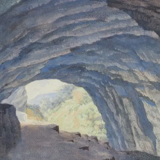 HIGH PEAK Caves, Derbyshire - Unknown artist - Entrance to the High Peak Caves, Derbyshire 19th Cent.