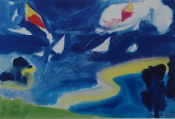 EVANS, Jane (1946-) - Kite Flying Image 1++