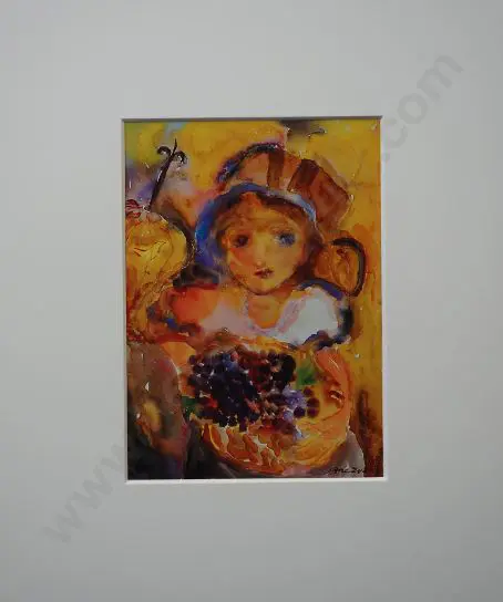 EVANS, Jane (1946-) - Child with Grapes Image 1++
