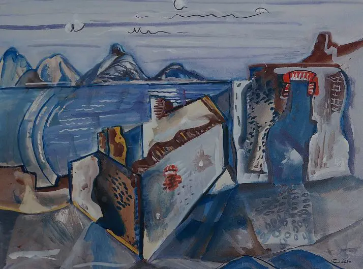 HODGKINS, Frances Mary (1869-1947) - Ruins - 1937 Image 1++