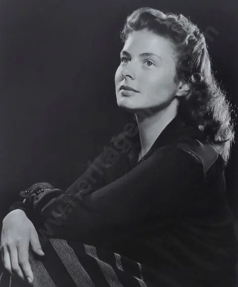 BERGMAN, Ingrid (1915-1982) - Photo by Karsh of Ottawa Image 1++