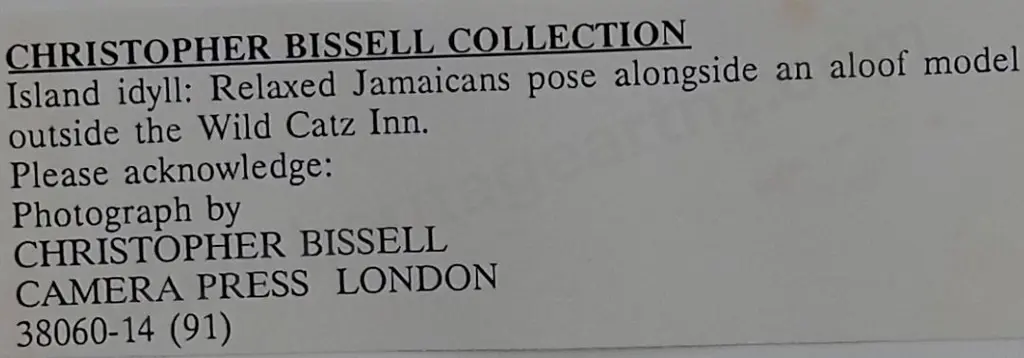 BISSELL, Christopher - Camera Press London - Relaxed Jamaicans alongside a model Image 1++