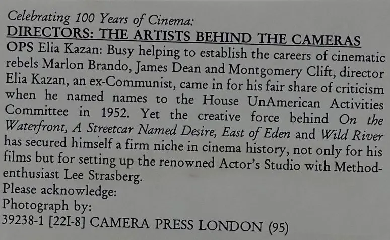 CAMERA Press, London - Elia Kazan - Film Director (1909-2003) Image 1++