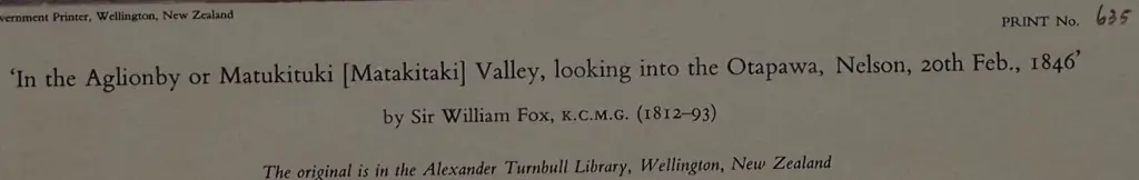 FOX, Sir William (1812-1893) - In the Aglionby Valley, Nelson, 1846 Image 1++