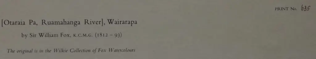 FOX, Sir William (1812-1893) - Otaraia Pa, Wairarapa Image 1++