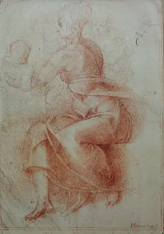 MICHELANGELO (1475-1564) - Mother & Child Image 1++